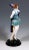 Rare Art Deco Goldscheider ceramics figurine The dancer wears a blue-green dance dress cut low in front and at the back...