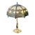 Vintage Art Nouveau Slag Glass Two-Light Table Lamp, C. 1935–1955 For Sale