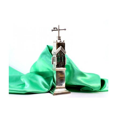 Chimney with Silver Weather Vane with Applications For Sale - Image 9 of 9