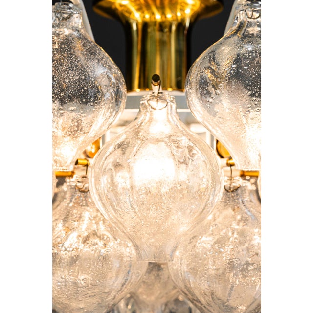 Gold Tulipan Ceiling Lamp from J.T. Kalmar, 1960s For Sale - Image 8 of 18