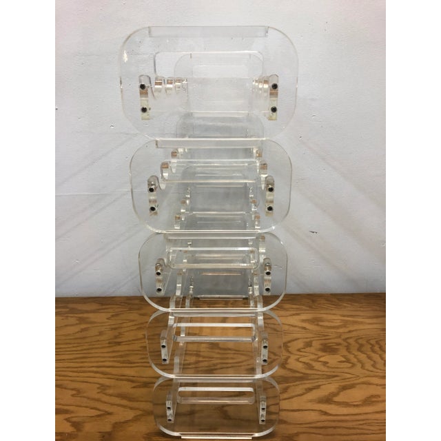 Vintage Mid Century Lucite Wine Rack For Sale - Image 4 of 5