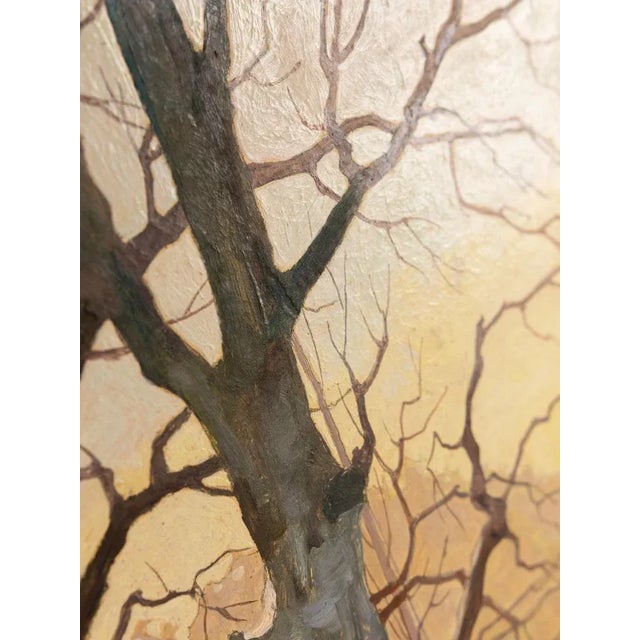 Winter Forest, Early 20th-Century, Oil on Plate, Framed For Sale - Image 6 of 10