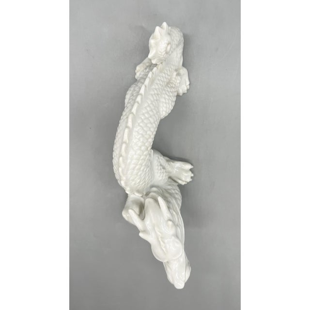 1960s Blanc De Chine Style White Porcelain Dragon Figurine — Chinoiserie / Hollywood Regency For Sale - Image 12 of 12