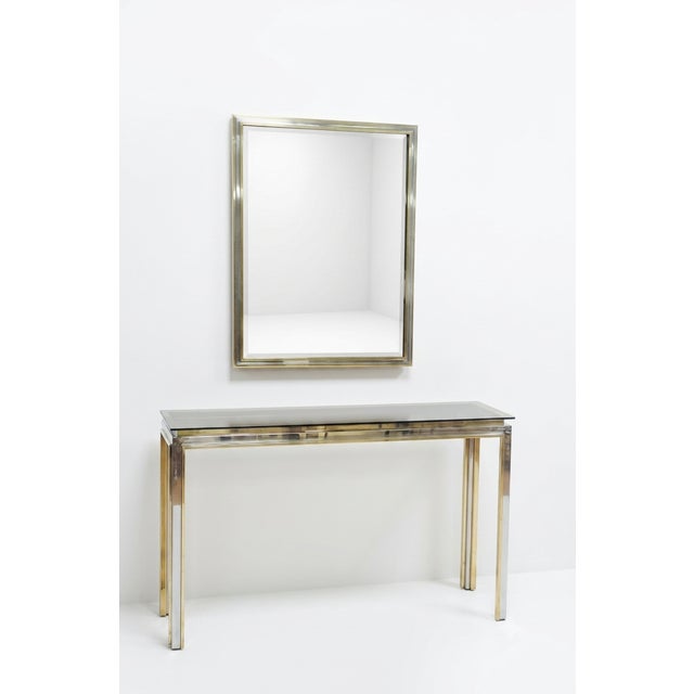 Vintage Italian Furniture Set with Console Table and Wall Mirror, 1970s, Set of 2 For Sale - Image 10 of 10