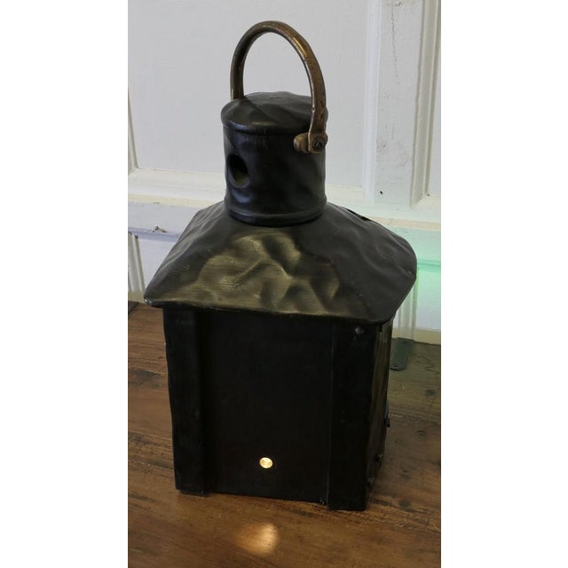 Hand Carved Ships Starboard Navigation Light, 1960s For Sale - Image 3 of 9