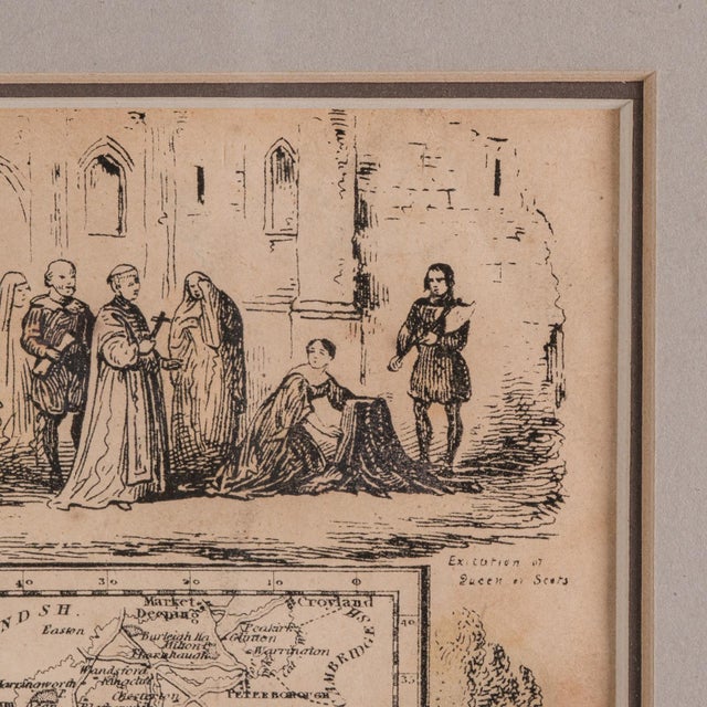 Black 1850's Small Antique County Map For Sale - Image 8 of 12