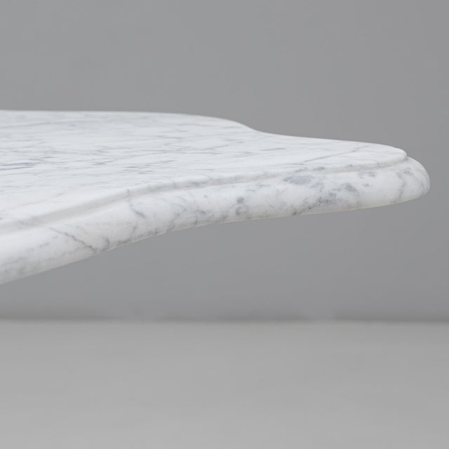 20th Century French Cast Iron Bistro Table With Marble Top Details Small Round For Sale - Image 11 of 18