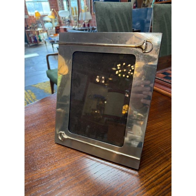1980s Vintage Gucci Italy Brass Equestrian Bit Photo Frame For Sale - Image 5 of 6
