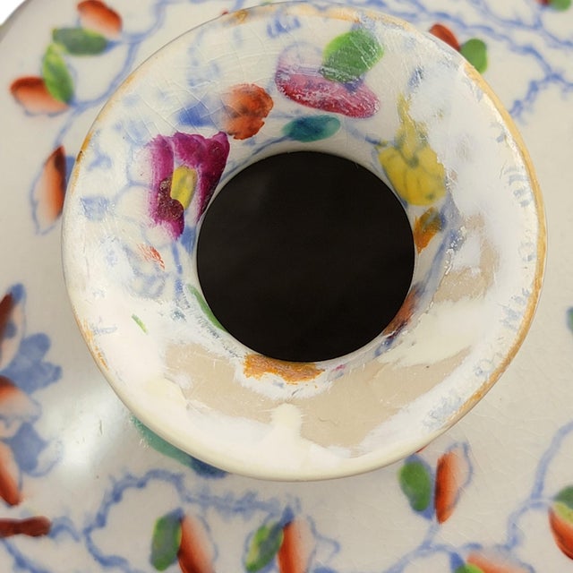 Earthenware Posy Vases with Bird and Peony Pattern from Mason's, 1900s, Set of 2 For Sale - Image 11 of 13