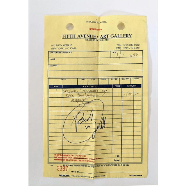 Vintage Original Graciela Rodo Boulanger Four Musicians Graphic Art Print For Sale - Image 12 of 13