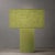 Mid-Century Modern Moonlight Table Lamp, Avocado Fabric Shade For Sale - Image 3 of 6