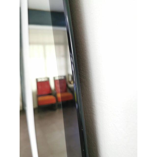 Itailan Wall Drop Mirror with Gray Mirrored Glass, 1970s For Sale - Image 6 of 9