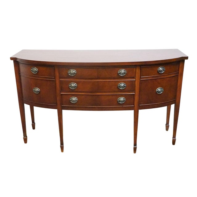 Traditional Vintage Antique Solid Mahogany Traditional Duncan Phyfe Style 99" Sideboard Buffet 314 For Sale - Image 3 of 13