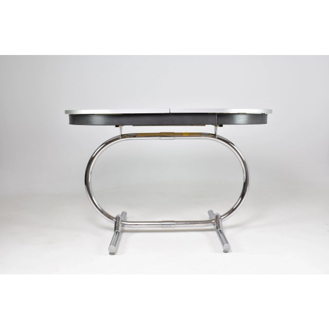 1960s French Extendable Kitchen Formica and Chrome Dining Table For Sale - Image 11 of 12