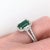 Modern 2ct Emerald Ring with Earth Mined Diamonds in Solid 14K White Gold EM 9x7mm For Sale - Image 3 of 8
