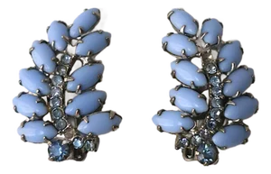 Leaf Crawler Earrings, Circa Mid-20th Century, A Pair