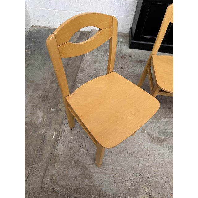 Beech Chairs, 1980s, Set of 6 For Sale - Image 6 of 10