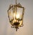 Brass Hanging Lantern with Three Lights and Cut Glass For Sale - Image 9 of 10