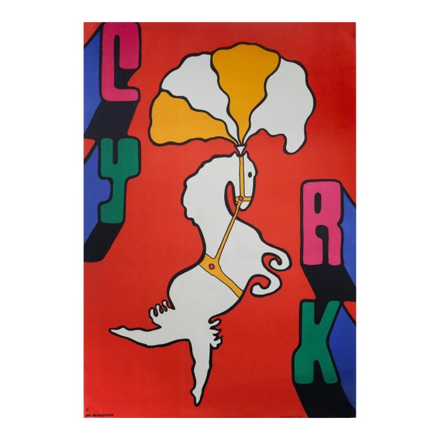 1979 Polish Circus Poster, Cyrk (Horse) - Mlodozeniec For Sale