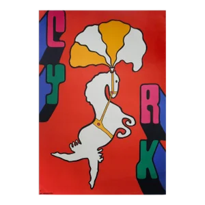 1979 Polish Circus Poster, Cyrk (Horse) - Mlodozeniec