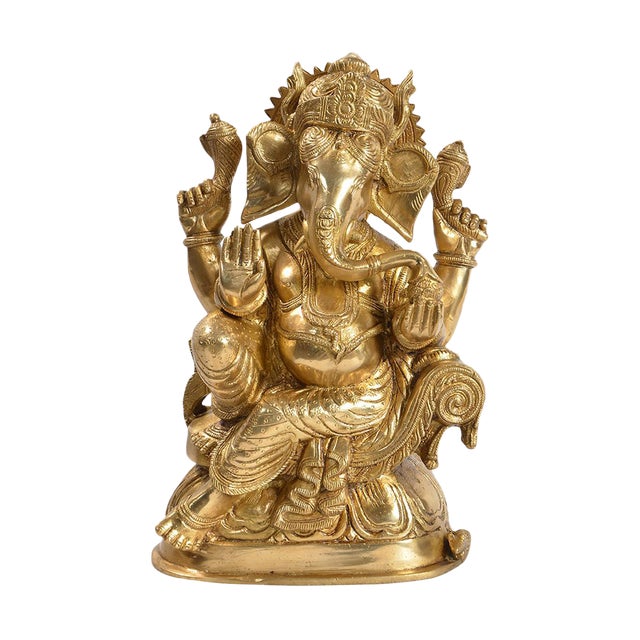Solid Brass Ganesh Statue Chairish