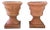 Vintage Large Neoclassical Terra Cotta Urn Planters / Terra Cotta Garden Pots, a Pair For Sale