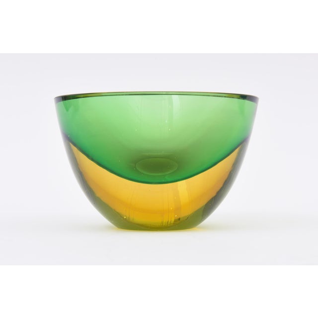 Salviati Vintage Murano Sommerso Glass Chunky Geode Bowl Signed Salviati, Italy, 1970's For Sale - Image 4 of 14