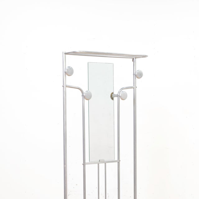 Mid-Century Modern Vintage 1970s Post Modern Entryway Hat & Coat Rack Stand For Sale - Image 3 of 10