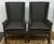 Design Plus Gallery presents a Pair of Delaware Host Chairs by Hickory Chair for Henredon. Each chair has a tall wingback...