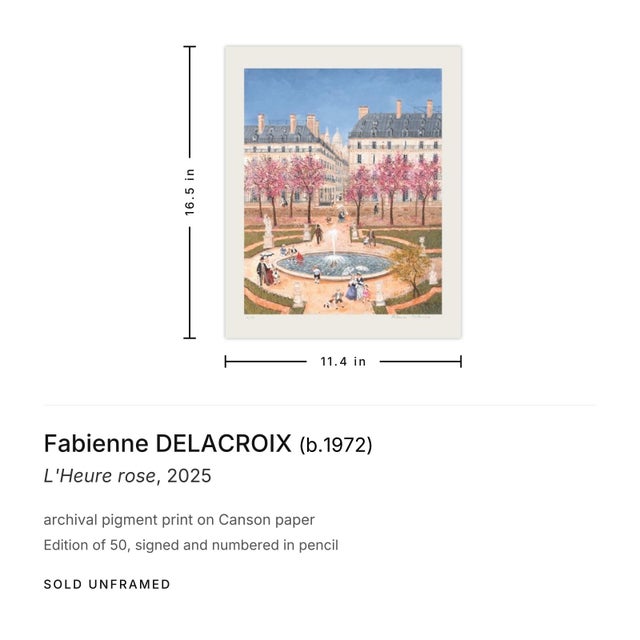 Shabby Chic 2025 Fabienne Delacroix l'Heure Rose Signed Archival Pigment Print For Sale - Image 3 of 4