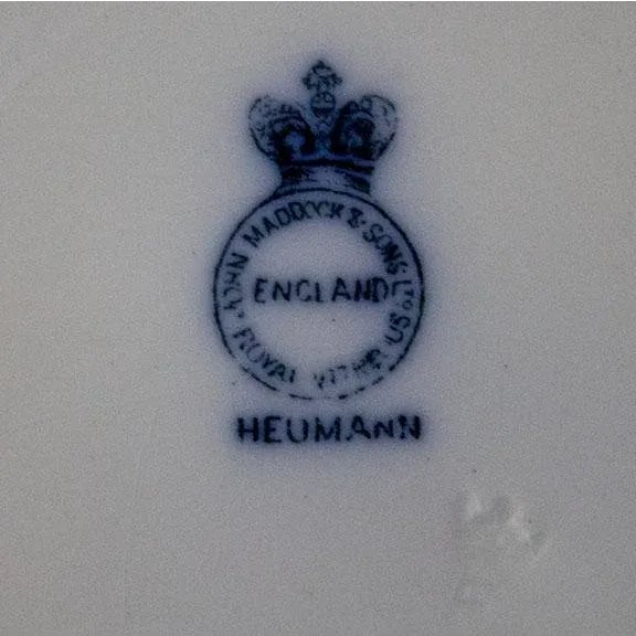 John Maddock & Sons Heumann Flow Blue China - 6 Pieces For Sale In Las Vegas - Image 6 of 7