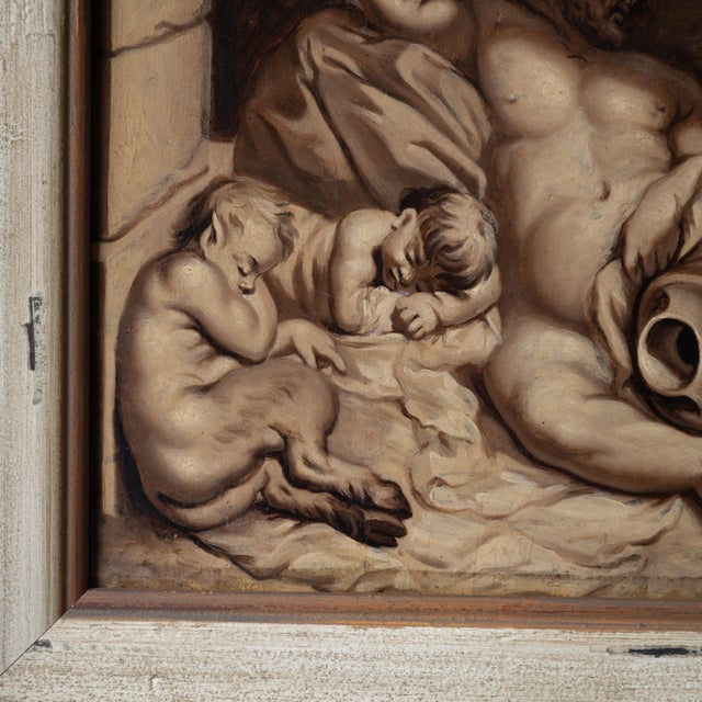 Blue Dutch School Optical Grisaille of Drunken Silenus After Lairesse, C. 1800 For Sale - Image 8 of 12