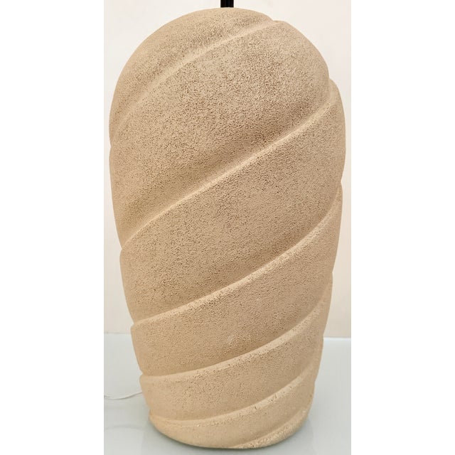Large Sculptural Spiral Table Lamp For Sale In Miami - Image 6 of 8