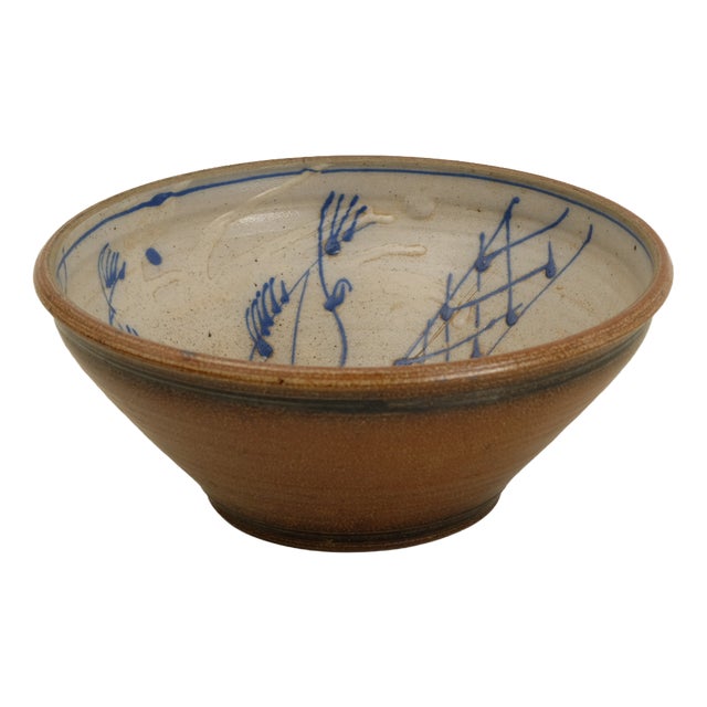 Scandinavian Studio Ceramic Bowl, 1960s For Sale