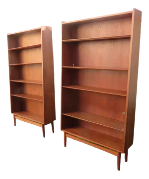 Teak Bookcases by Johannes Sorth, Denmark, 1960s, Set of 2
