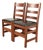 L. & J. G. Stickley Antique Mission Oak Arts & Crafts Ladder Back Side Chairs or Dining Chairs, Pair For Sale