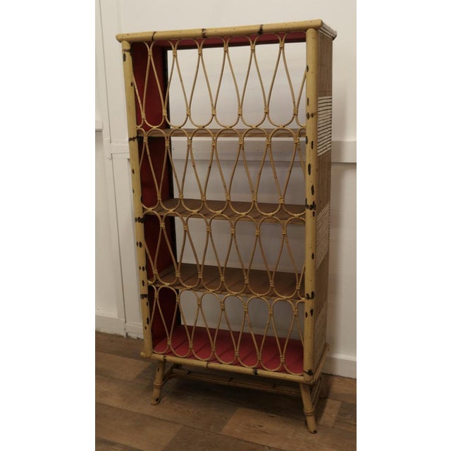 A Superior Quality Bamboo Bookcase, Room Divider This is a mid century Bamboo Bookshelf, beautifully and sturdily designed...