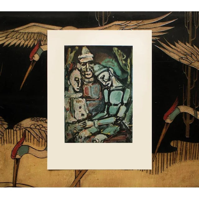 Portraiture 1950s After Georges Rouault "Three Clowns", First Edition Period Lithograph For Sale - Image 3 of 8