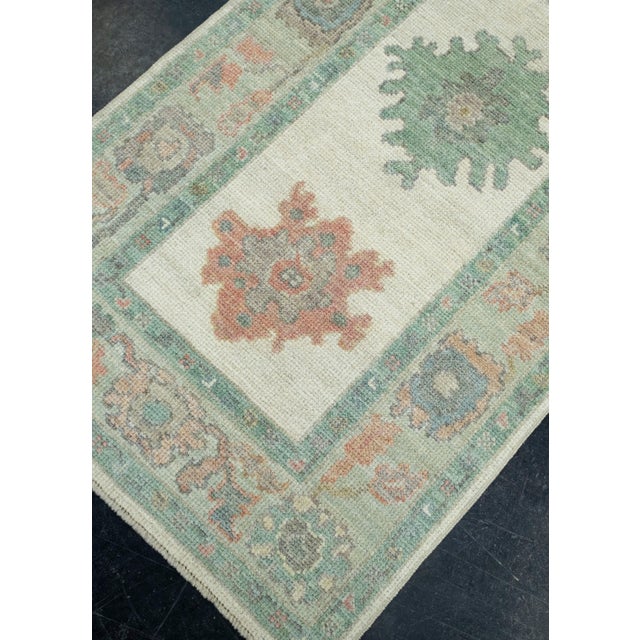 Turkish Turkish Oushak Runner Rug 2'9" x 6'8" #17545 For Sale - Image 3 of 8