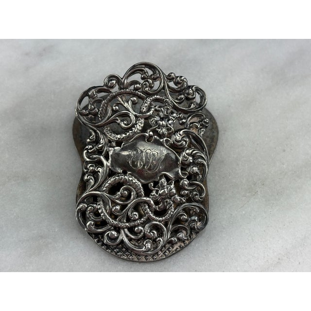 Antique Art Nouveau Sterling Silver Sea Serpent Paper Clip, Unger Brothers For Sale - Image 6 of 8