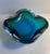 1970s Large Biomorphic Murano Blue & Green Glass Bowl, circa 1970 For Sale - Image 5 of 12