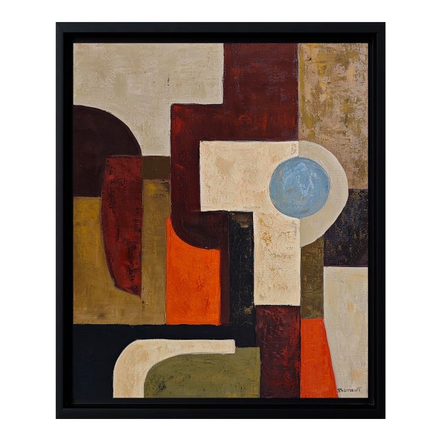 Point D'ancrage, Geometric Abstract, Contemporary, Framed by Sophie Dumont For Sale