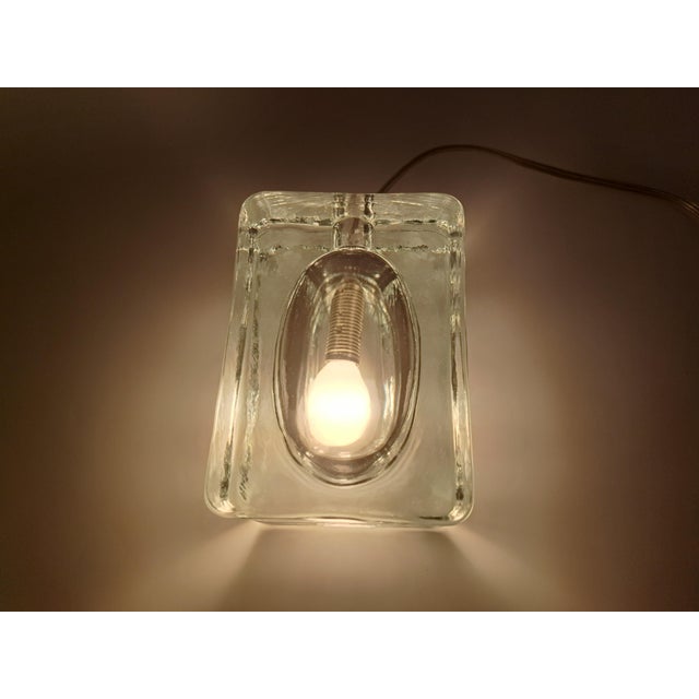 Vintage Glass Table Lamp by Fidenza Vetraria, 1970s For Sale - Image 10 of 12