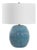 Organic Modern Ocean Blue Wave Ceramic Table Lamp For Sale
