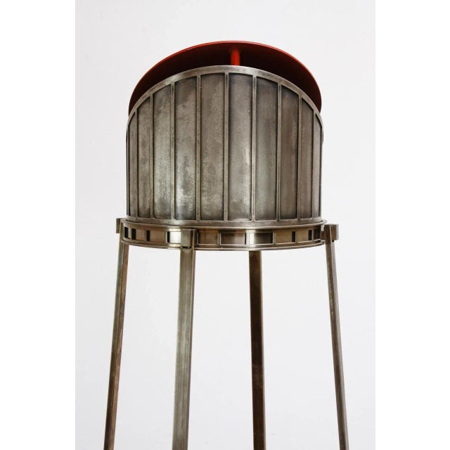 Late 20th Century Modernist Art Deco Nickel Chandeliers - Set of 5 For Sale - Image 5 of 13