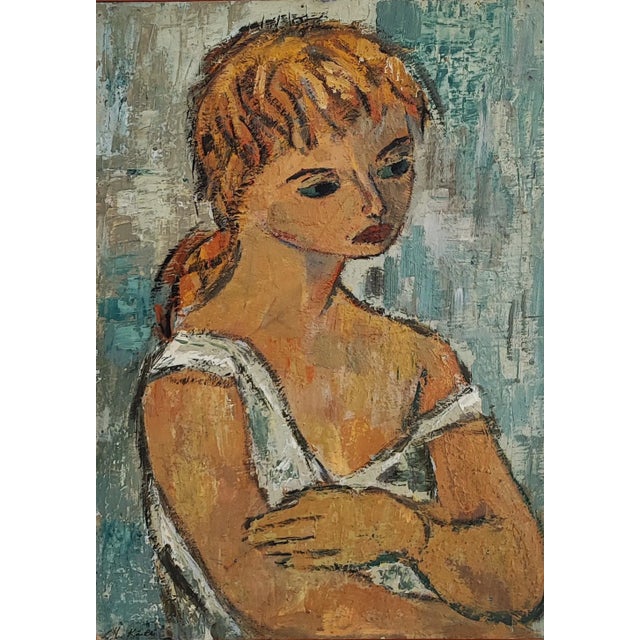 Ch. Kàstli, Jeune fille pensive, Oil on Cardboard, Framed For Sale - Image 11 of 11