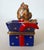1990s Limoges, France Hand-Painted Lidded Trinket Box of a Scottie Dog Inside a Chrstmas Box For Sale - Image 5 of 11