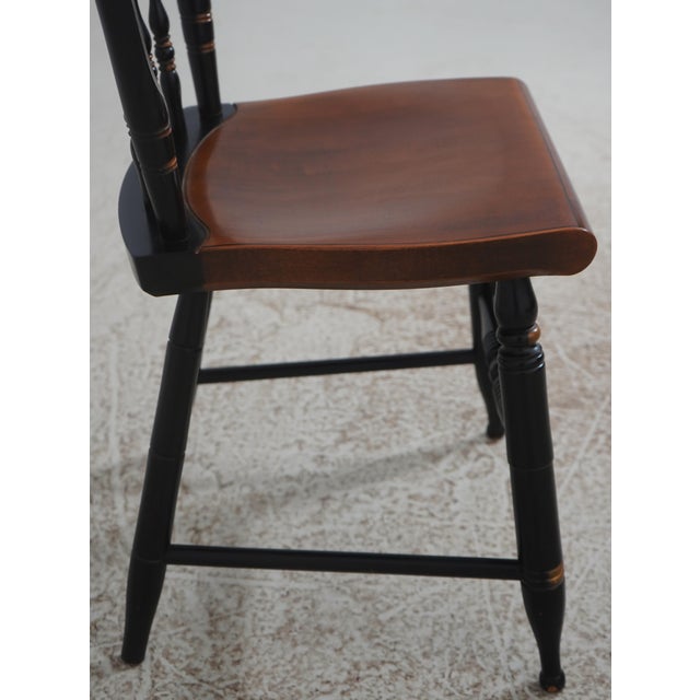 Wood Set of 6 Hitchcock Painted Dining Chairs For Sale - Image 7 of 18