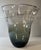 Casamotion Smokey Gray Art Glass Vase With Swirl Design and Ruffled Lip For Sale In New York - Image 6 of 12