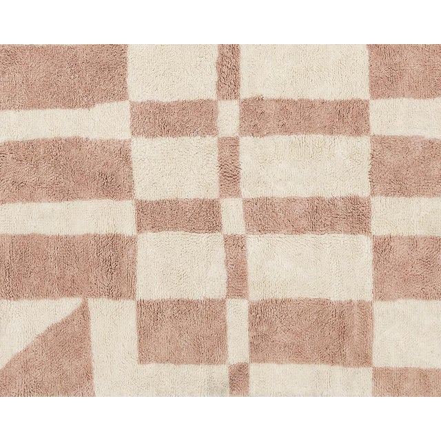 Contemporary Hand-Knotted Wool Rug by Azele Studio For Sale - Image 3 of 11